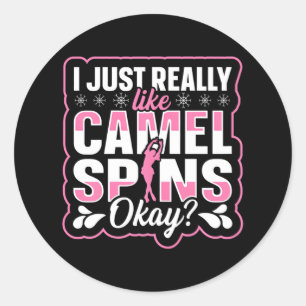 Sticker Rond Figure patinage de glace Citation pour une figure