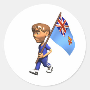 Sticker Rond Fijian Boy