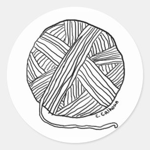 Sticker Rond Fil d'o de boule