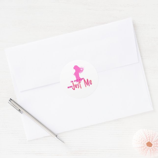 Sticker Rond fille (Enveloppe)