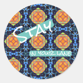 Sticker Rond fille bosseuse