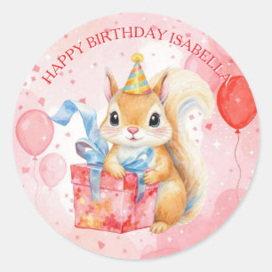 Sticker Rond Fille d'anniversaire personnalisée Joyeux Annivers
