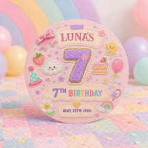 Fille de 7 ans pour une fête d'anniversaire arc-en