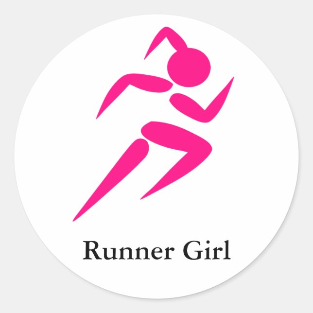 Sticker Rond Fille de coureur ! (Devant)