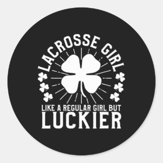 Sticker Rond Fille de crosse St Patrick's Day