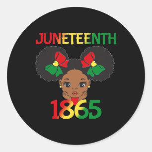 Sticker Rond Fille noire 1865 Enfants Jeunes Fête