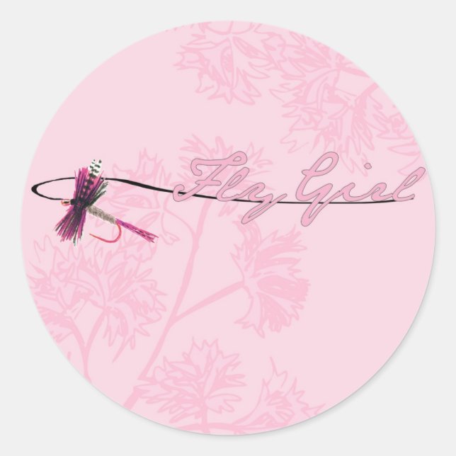 Sticker Rond Fille volante (Devant)