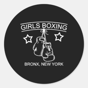 Sticker Rond Filles Boxer Bronx Ny Rachel Costume