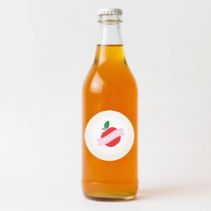 Sticker Rond Filles d'anniversaire au cidre de pomme pétillant