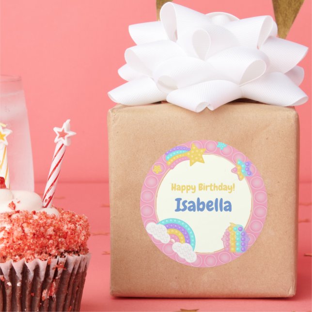 Sticker Rond Fille's Delight Pop It (Fête)