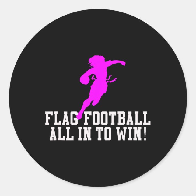 Sticker Rond Filles Drapeau Football Pour Enfants Jeunes Ou Fem (Devant)