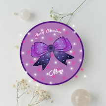 Filles Joli Ruban Joyeux Noël nom personnalisé