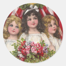 Sticker Rond Filles patriotes de liberté