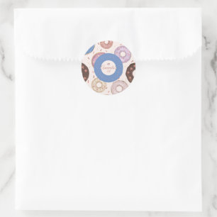 Sticker Rond Filles Sweet Donut Pastel Anniversaire