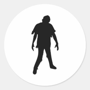 Sticker Rond Film d'horreur Zombie mort