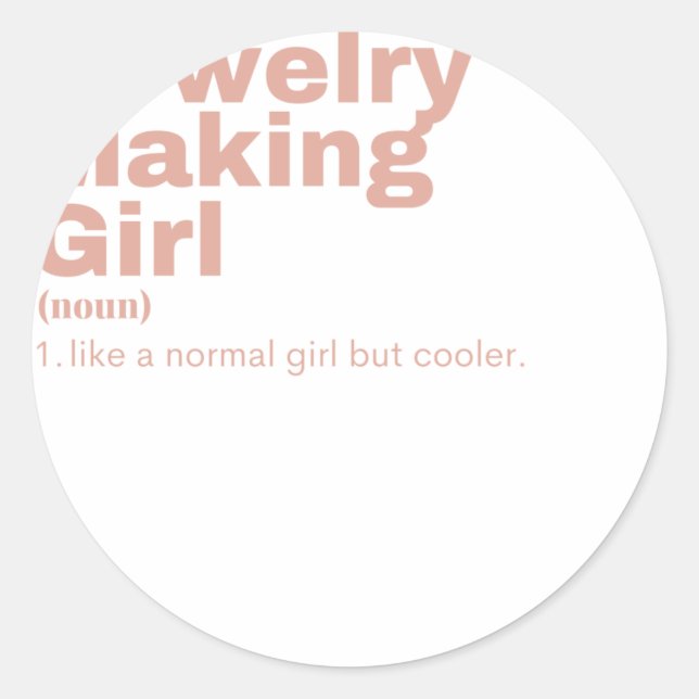 Sticker Rond Film Girl - Bijouterie (Devant)