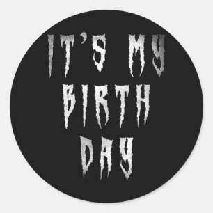 Sticker Rond Films d'horreur drôles d'anniversaire pour enfants