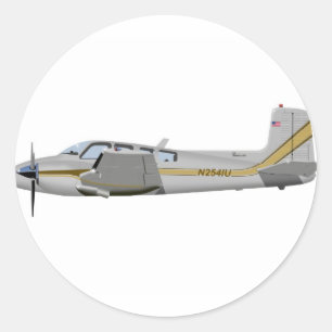 Sticker Rond Filon jumeau 452452 de Beechcraft J50