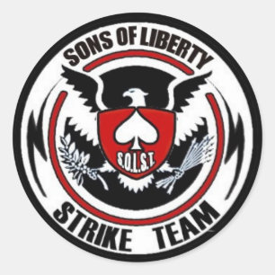 Sticker Rond Fils d'équipe de grève de liberté