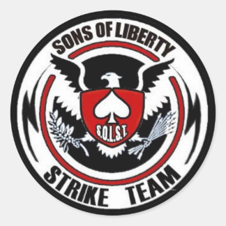 Sticker Rond Fils d'équipe de grève de liberté