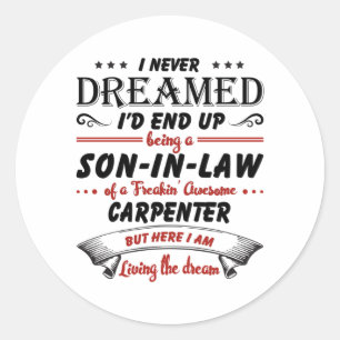 Sticker Rond Fils En Droit Du Magnifique Carpentier