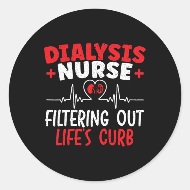 Sticker Rond Filtrage des infirmières (Devant)