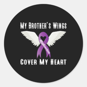 Sticker Rond Fin de l'overdose Les ailes de mon frère couvrent