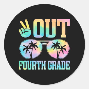 Sticker Rond Fin De Quatrième Année Dernière Jour De Graduation