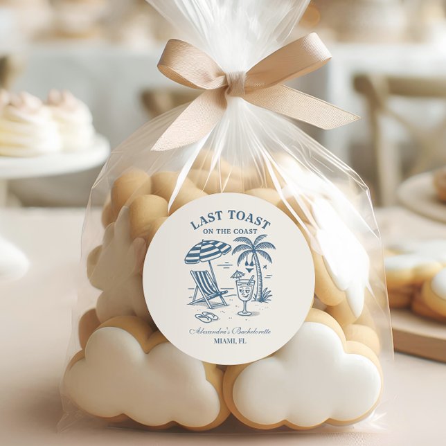 Sticker Rond Fin de semaine de Dernier toast nautique (Créateur téléchargé)