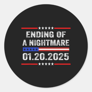 Sticker Rond Fin D'Une Nuit Effrayante 20 Janvier 2025 1