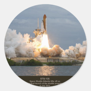 Sticker Rond Finale Space Shuttle lancement STS-135 Atlantis