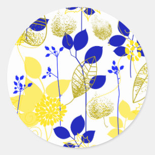 Sticker Rond Fine Cool mignonne Girl Retro Mode florale