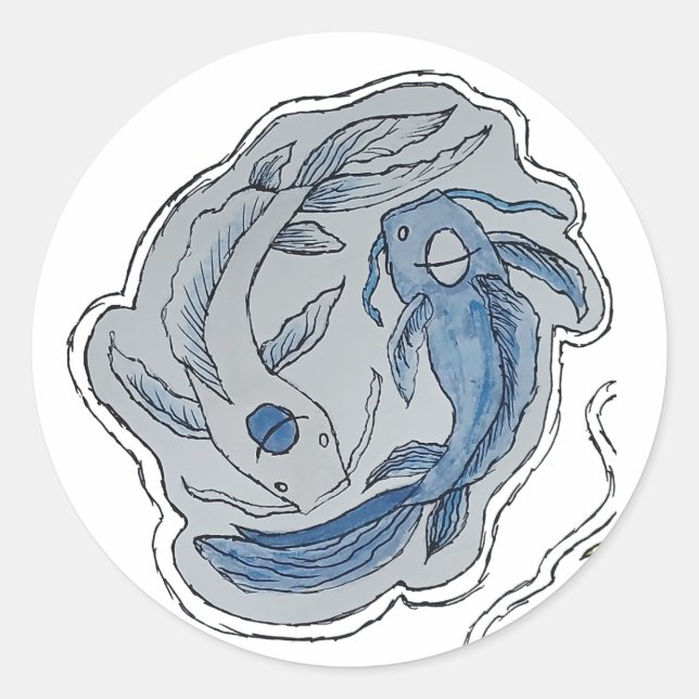 Sticker Rond Fish.. (Devant)