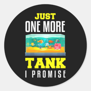 Sticker Rond Fish Tank Funny Poisson Keeper Humour Aquarist