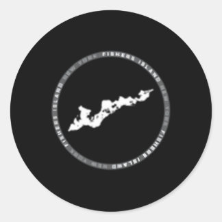 Sticker Rond Fishers Island New York