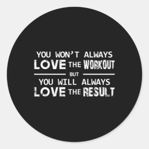 Sticker Rond Fitness Sport Gym Exercice Entraînement Drôle Idée