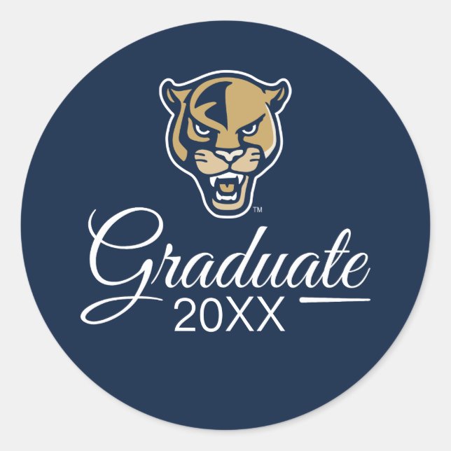 Sticker Rond FIU Panthers Graduation (Devant)