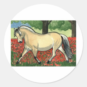 Sticker Rond Fjord HORSE DE Norvège