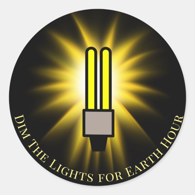 Sticker Rond FL Bulle Dim Les Lumières Heure Terre (Devant)