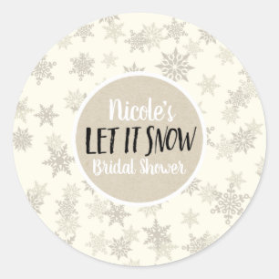 Sticker Rond Flaçons de neige de crème de neige de vacances d'h