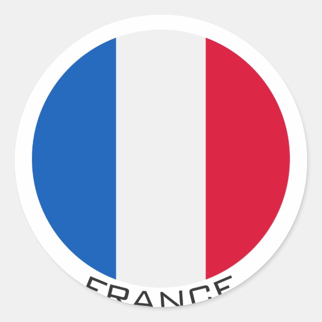 Sticker Rond Flag de France (Devant)