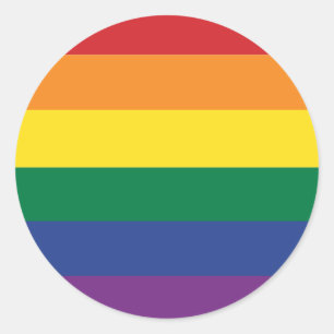 Sticker Rond Flag de Rainbow