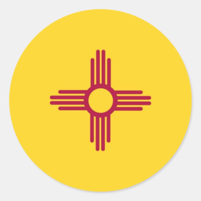 Sticker Rond Flag du Nouveau-Mexique (Devant)