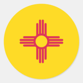 Sticker Rond Flag du Nouveau-Mexique