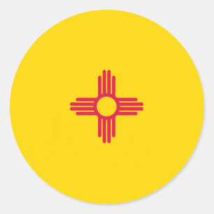 Sticker Rond Flag du Nouveau-Mexique