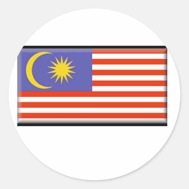 Sticker Rond Flag malaisien (Devant)