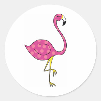 Sticker Rond flamant