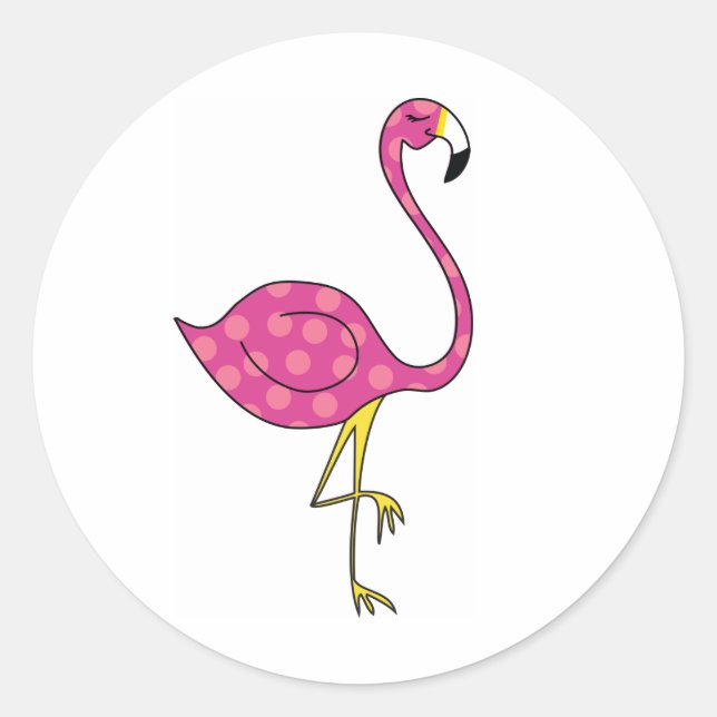 Sticker Rond flamant (Devant)