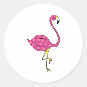 Sticker Rond flamant