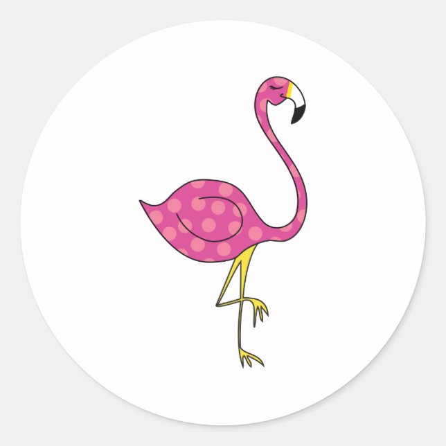 Sticker Rond flamant (Devant)